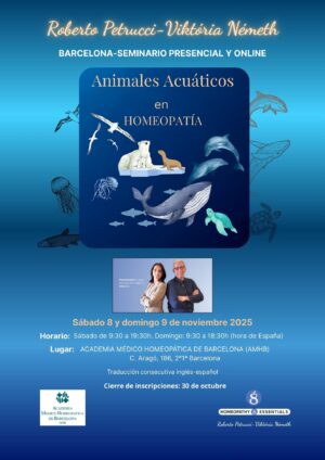 Seminario Animales Acuáticos en Homeopatía (R.Petrucci/V.Németh)